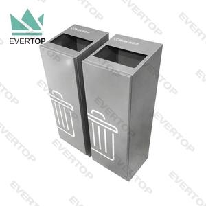 Contenedores de basura <span class=keywords><strong>clasificados</strong></span> de la Contenedores de segregación de residuos Contenedores de reciclaje 4 en 1 4 Botes de basura de flujo para reciclaje de Área Comercial - Product Image 3