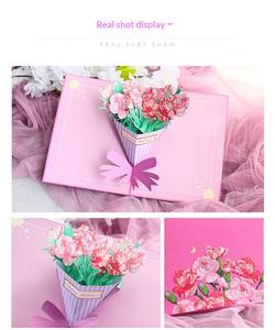 Tarjeta de Felicitación 3D Hecha a Mano para el Día del Maestro, Adornos de Papel Tallado, Tarjeta con Ramo para Enviar a los Maestros - Product Image 4