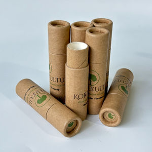 Emballage en carton cylindrique transparent rose de 10 g fait à la main en gros, écologique, recyclable, contenants pour baume à lèvres et rouge à lèvres, usine - Product Image 5