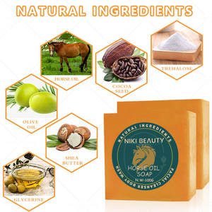 Savon carré à l'huile de cheval 100g pour peaux sensibles et sujettes à l'eczéma – <span class=keywords><strong>Solution</strong></span> nettoyante douce pour commandes en gros - Product Image 2