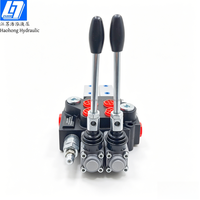 Vanne de commande directionnelle monobloc manuelle et pneumatique à double action DCV40 40L/Min, distributeur hydraulique