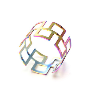 Anello Portatovagliolo in Metallo Elettroplaccato con Diamanti Incastonati, Decorazione Esclusiva per Hotel, Anello Portatovagliolo Dorato per Matrimoni - Product Image 4