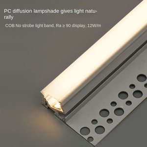 แผ่นฝ้าเพดานแผ่นฝ้าเพดานแผ่นปูนฉาบผนังยิปซั่มในโปรไฟล์ LED อะลูมิเนียม K6-1 - Product Image 3