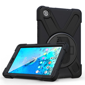 Shockproof della Copertura della cassa Per <span class=keywords><strong>Lenovo</strong></span> <span class=keywords><strong>Tab</strong></span> M8 TB-8505F Rugged Heavy Duty Caso Ibrido di Protezione Con 360 Cavalletto e cinghia da polso - Product Image 1