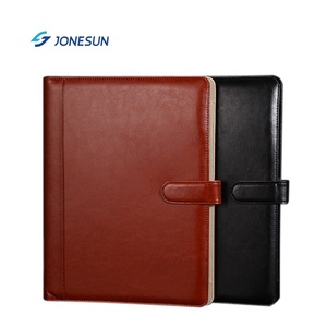 Faxu da tập tin thư mục danh mục đầu tư compendium padfolio với A4 notepad thẻ & túi tài liệu bút Vòng màu nâu Vòng chất kết dính - Product Image 1