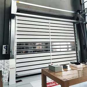Puerta de garaje de persiana enrollable motorizada automática de varios colores para persianas de seguridad enrollables de aluminio de uso familiar de movimiento rápido