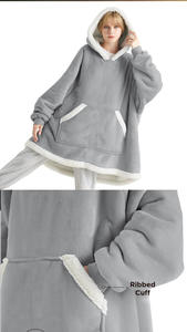 Conjunto de pijama perezoso de alta calidad al por mayor, manta con capucha, ropa a prueba de frío, ropa de abrigo con capucha, ropa de casa, pijamas de pareja - Product Image 4