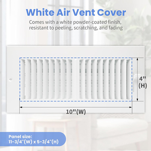 2-Wege-Zuluft-Wärmeentlüftungsregister Abdeck gitter HVAC Stamped Steel Sidewall <span class=keywords><strong>Ceiling</strong></span> Register für bessere Leistung - Product Image 2
