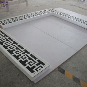 Meuble <span class=keywords><strong>TV</strong></span> mural moderne en Corian blanc et noir personnalisé pour salon, mobilier <span class=keywords><strong>de</strong></span> maison durable et écologique - Product Image 6