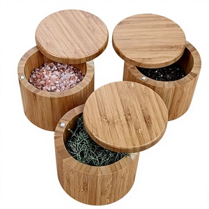 Classic Wooden <b>Storage</b> <b>Jar</b> <b>for</b> <b>Kitchen</b> Counter Organization Dry Food <b>Storage</b> Container Lid 250mL Capacity Eco-Friendly - Product Image 5