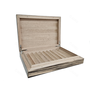 Hot Selling Cedar <b>Wood</b> Luxury Design Classic <b>Cigar</b> Moisturizer <b>Box</b> with Safety Lock <b>Large</b> Capacity Portable <b>Cigar</b> <b>Box</b> Humidor - Product Image 5