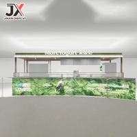 Aanpasbare LED-verlichting luxe winkelcentrum fruit melkthee ijs room yoghurt milkshake dranken displaykast