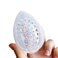 Lalasis vente à chaud étui transparent pour poudre de coquille d'oeuf étui portable de voyage pour maquillage d'oeuf beauté étui de rangement pour poudre d'oeuf