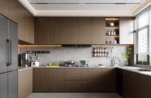 Ensemble complet d'armoires de cuisine modernes en bois massif personnalisées de haute qualité pour une conception de cuisine luxueuse - Product Image 2