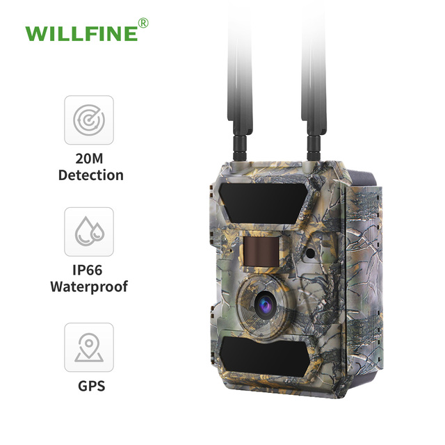 1080P HD 24MP MMS CMOS SD Weather-Resistant Cellular Wireless Animal Camera Trap 4G LTE Battery/Solar Powered Trail Camera