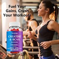 Private Label Creatine Gummies 3000mg Gemengde Bessensmaak Spiergroei Kracht Herstel Workout Pre & Post Vegan Supplement