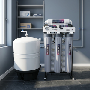 Seazen 400 GPD Reverse Osmosis System Pressure Tank SZD 208 <b>Wall</b>-<b>Mounted</b> Smart Water Filter 44L Storage Multi-Stage Purifier - Product Image 3
