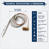 Accessoire de remplacement pour vanne de régulation de gaz SIT710 SIT, tige de détection de température, thermostat, sonde de température, thermocouple