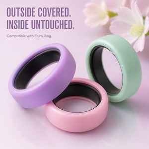 Coque de protection en silicone pour Oura Ring 5/4 Galaxy Ring RingConn Ultrahuman, couleur menthe pastel rose, style macaron doux, pour femmes. - Product Image 5