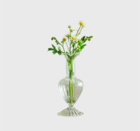 Terrarium de vase de bourgeon en verre clair de Borosilicate soufflé à la main sur mesure pour la décoration de la maison