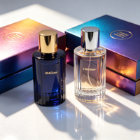 Botol Parfum Kaca Silinder Eksklusif HANMING HH-265 Grosir 100ml, Permukaan Semprot, Tutup Plastik Berkualitas Tinggi, Cocok untuk Hadiah