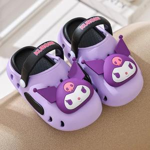 Venta al por mayor Kuromi niños verano zapatillas dibujos animados antideslizante transpirable sandalia niñas <span class=keywords><strong>playa</strong></span> zapato Anime Kitty bebé cueva zapato OEM - Product Image 5