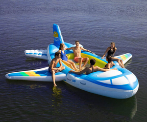 Île flottante d'avion <span class=keywords><strong>gonflable</strong></span> personnalisé de 18 pieds pour <span class=keywords><strong>6</strong></span> <span class=keywords><strong>personnes</strong></span> avec refroidisseurs intégrés - Product Image 6