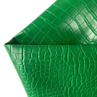 Cuir PVC à motif crocodile brillant et coloré, surface haute brillance, avec fond en tissu bouclé, matériau décoratif pour bagages, vente en gros