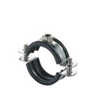 Collier de serrage pour tuyau à fixation circulaire fendue, en acier noir poli, avec revêtement en caoutchouc EPDM, taille personnalisée, connectivité à bride, TJTC