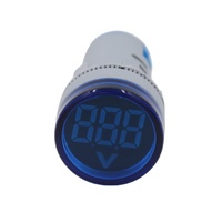 Voltmètre numérique miniature monophasé 22 mm avec affichage LED, indice de protection IP53, précision 0,5, testeur de tension AC 60-500 V