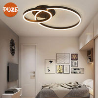 Lustre nordique moderne acrylique Led carré rond plafonnier en aluminium monté en Surface toit de bureau à domicile