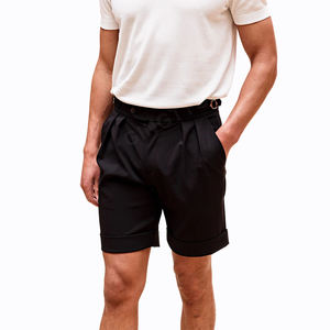 Pantalones Cortos de Traje para Hombre, Estilo Británico Italiano, Casuales, Ligeros y Transpirables, de Cintura Alta, para Verano - Product Image 3