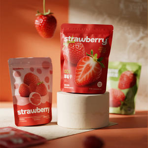 Atacado Custom Printing Pineapple Peach Mango Morangos Congelar Frutas Secas <span class=keywords><strong>Snacks</strong></span> Auto-selagem De Folha De Alumínio Saco Embalagem - Product Image 5