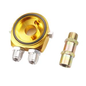 Adaptador de Enfriador de Aceite Individual AN10 para Actualización y Reequipamiento, Aleación de Aluminio Dorado - Product Image 2