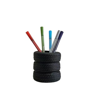 Porte-stylo en forme de pneu, boîte de rangement ronde multifonctionnelle pour bureau, cadeau pour étudiant - Product Image 3