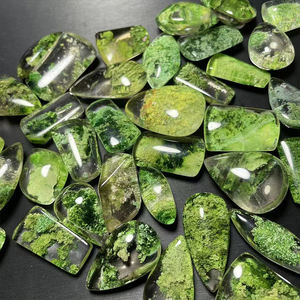 Liontin kuarsa batu kristal alami hijau hantu penyembuhan bentuk Drop kuarsa Phantom hijau mentah - Product Image 5