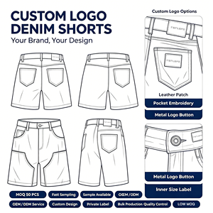 Pantalones Cortos de Mezclilla Personalizados para Hombre, Estilo Vintage, con Costuras en Contraste, Bermuda, Fabricantes de Ropa, Venta al Por Mayor - Product Image 5
