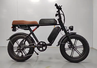 Vélo Électrique Rétro Style Harley, Vente Directe Usine, Exclusivité Transfrontalière, E-Bike Tout-Terrain 20 Pouces avec Pneus Larges et Robustes, 48V