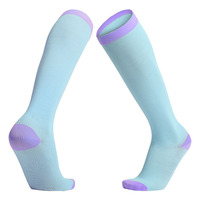 Chaussettes de compression personnalisées pour l'extérieur, au-dessus du genou, pour hommes et femmes, en Spandex, pour marathon, course à pied, tube long, fines, pour mollets