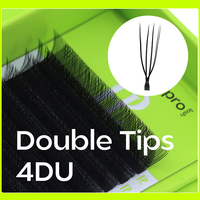 Extensions de cils 3D 4D 5D en forme de W, U, Clover, Y, double pointe, volume pré-fait C D, extensions de cils en éventail, marque privée UU