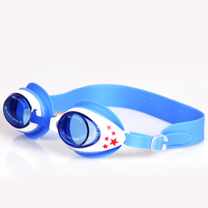 Lunettes de natation Star pour enfants, en silicone bleu, anti-buée, protection UV pour enfants - Product Image 1