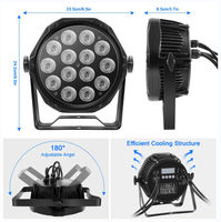 Redsun 14PCS 12W 5-en-1 Étanche LED Par Lumière RGBW Projection Disco DJ Lumières IP65 Équipement avec Prix d'Usine