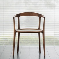 Chaises de salle à manger en bois de frêne nordique chaises de négociation d'accoudoir de luxe léger minimaliste italien chaises de loisirs de Style Antique à la maison
