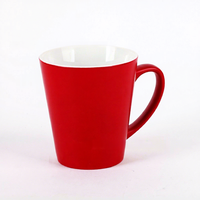 Tasse magique à changement de couleur sensible à la chaleur, en céramique, forme conique, 12 oz, givrée, avec logo personnalisable