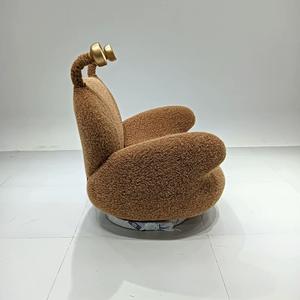 เก้าอี้โซฟาทำจากผ้าฝ้ายรูปปูพร้อมขาโลหะเฟอร์นิเจอร์ห้องนั่งเล่นเป็นมิตรกับสิ่งแวดล้อม - Product Image 2