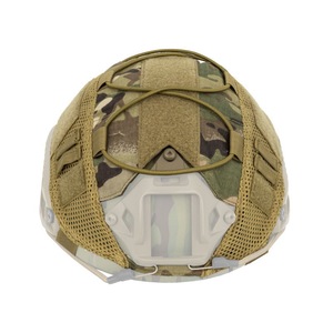 Cubierta de casco táctico para exteriores, cubierta protectora de camuflaje para cascos rápidos con cordón elástico, cubiertas de casco de tela transpirable de nailon - Product Image 4