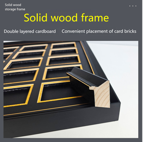 멀티 슬롯 단단한 나무 현대 꽃 보관 그림자 상자 벽걸이 형 트레이딩 카드 디스플레이 프레임 등급 시스템 컬렉션 주최자 - Product Image 4