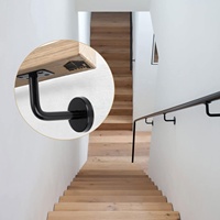 Étagère carrée en acier robuste montage mural main courante supports en acier inoxydable supports d'escalier en métal simple main courante