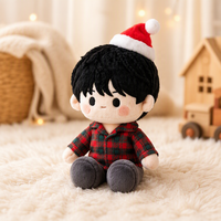 Peluche personnalisée mignonne pour garçon et fille, jouet en coton doux, poupée en peluche pour décoration de Noël, cadeau de Noël