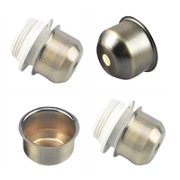 Accessoire d'éclairage DIY E27, base de lampe en fer électroplaqué 46*31mm, couvercle décoratif de protection, support de douille pour lampe de table